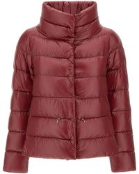 Herno - Coats Bordeaux - Lyst