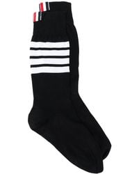 Thom Browne - Mid Calf Socks With 4 Bar - Lyst