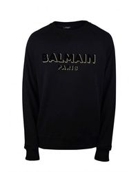 Balmain - Sweater Met Metallic Logo - Lyst