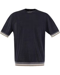 Peserico - T-shirt en lin et fil de coton - Lyst