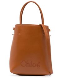 Chloé - Chloé Sense Micro Leder Eimerbeutel - Lyst