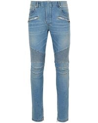 Balmain - Jeans With Sewn-In Zippers - Lyst