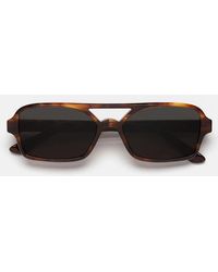 Retrosuperfuture - Zonnebril Vico Havana Striata Xdk Bruin/donkergrijs Unisex - Lyst
