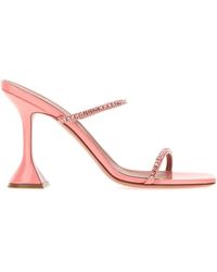 AMINA MUADDI - Leather Gilda Mules - Lyst