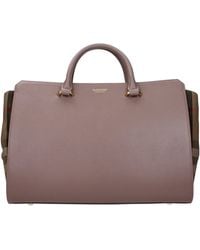 Burberry - Gray Leather Handbag - Lyst
