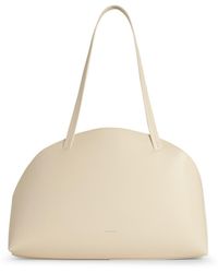 Jil Sander - 'Curve Media' White Lear Crossbody -Tasche - Lyst