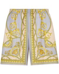 Versace - Bermudas La Coupe Des Dieux de seda - Lyst