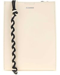 Jil Sander - Ivory Leather Small Tangle Shoulder Bag - Lyst