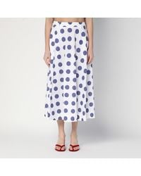 Moschino Couture Ballpoint Pen Polka Dots Pleated Skirt in