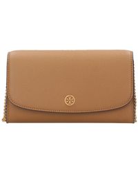 Tory Burch - E Brieftaschen Leder braun - Lyst
