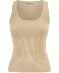 Max Mara - Mxmghiro Viscose Blend Yarn Top - Lyst