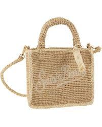 Mc2 Saint Barth - Vanity Mini Raffia Bag With Embroidery - Lyst