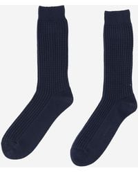 ANT45 - Ribbed Cotton Socks With Logo - Lyst