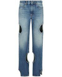 Off-White c/o Virgil Abloh - Uit Witte 'meteor' Blauwe Denim Jeans - Lyst