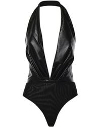 ANDAMANE - Zendaya Bodysuit Sleeveless Deep V Neck Bodysuit - Lyst