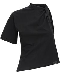 Courreges - Courres 'twist Asymmetrical' T -shirt - Lyst