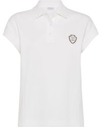 Brunello Cucinelli - Poloshirt Met Logopatch - Lyst