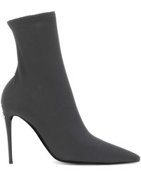 Dolce & Gabbana - Stretch Jersey Ankle Boots - Lyst