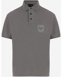 Emporio Armani - Cotton Polo Shirt With Logo - Lyst