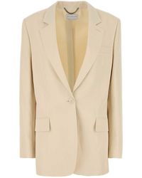 Stella McCartney - Ivory Viscose Blend Blazer - Lyst