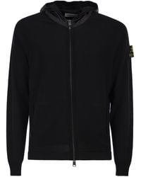 Premiata - Wool Cardigan With Nylon Hood - Lyst