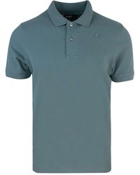 K-Way - Polo Amedee Piquet Verde - Lyst