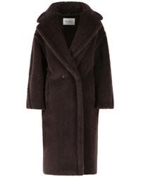 Max Mara - Abrigo 'Tedgirl' en mezcla de alpaca marrón oscuro - Lyst