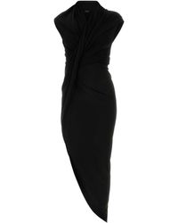Balenciaga - Stretch Crepe Dress Viscose - Lyst