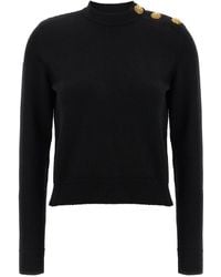 Balmain - Eco-Cashmere Button Sweater - Lyst