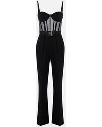 Elisabetta Franchi - Licht Crêpe En Tule Jumpsuit - Lyst