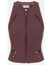 Elisabetta Franchi - Top avec des détails zip - Lyst