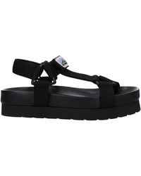 Bottega Veneta - Sandali Donna Tessuto Nero - Lyst