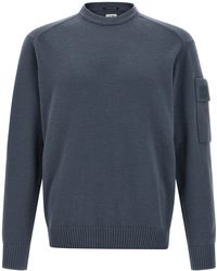 C.P. Company - Extrafine Wool Sweater Maglioni Blu-Uomo - Lyst