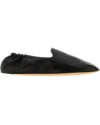 The Row - Black Nappa Leather Casa Ballerinas - Lyst