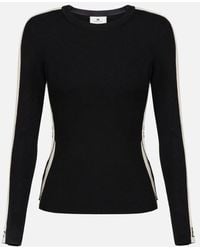 Elisabetta Franchi - Pullover mit glänzenden Bands - Lyst