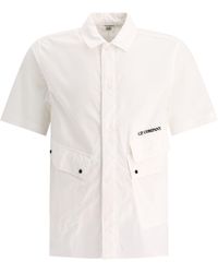 C.P. Company - C.p. Bedrijf Poplin Shirt Met Zakken - Lyst