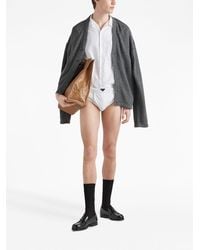 Prada - Hemd Mit Triangel-Logo - Lyst