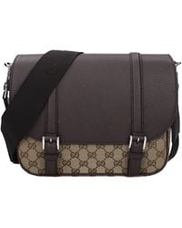 Gucci - Sacs à bandouliers hommes tissu beige / ebano - Lyst