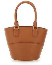 Self-Portrait - Leather Tote Bag With Charm - Lyst