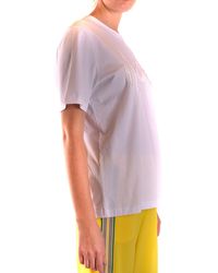 MSGM - T-shirt Korte Mouwen Wit - Lyst