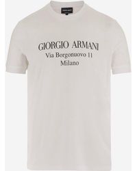 Giorgio Armani - Cotton T Shirt With Logo - Lyst