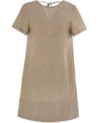 Peserico - Vestido midi de lino - Lyst