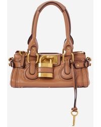 Chloé - Kleine Paddington-Tasche von aus kastanienbraunem Leder - Lyst