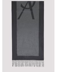 Saint Laurent - Dunkelgrauer graphit schal - Lyst