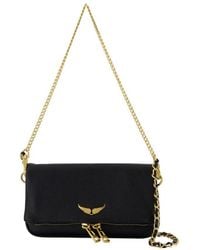 Zadig & Voltaire - Billetera de roca nano en la cadena Leather Black - Lyst
