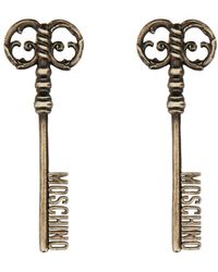 Moschino - Boucles d'oreilles de logo - Lyst