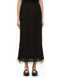 By Malene Birger - Long Skirt With Frayed Effect - Lyst