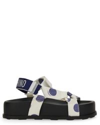 Moschino - Polka Dot Wide Strap Sandals - Lyst