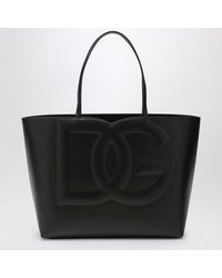 トートバッグ SMALL DG LOGO BAG SHOPPIING Dolce & Gabbana Small DG Logo Tote Bag | Black | FARFETCH
