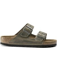 Birkenstock - Arizona Sfb Faded Khaki, Oiled Leather - Lyst